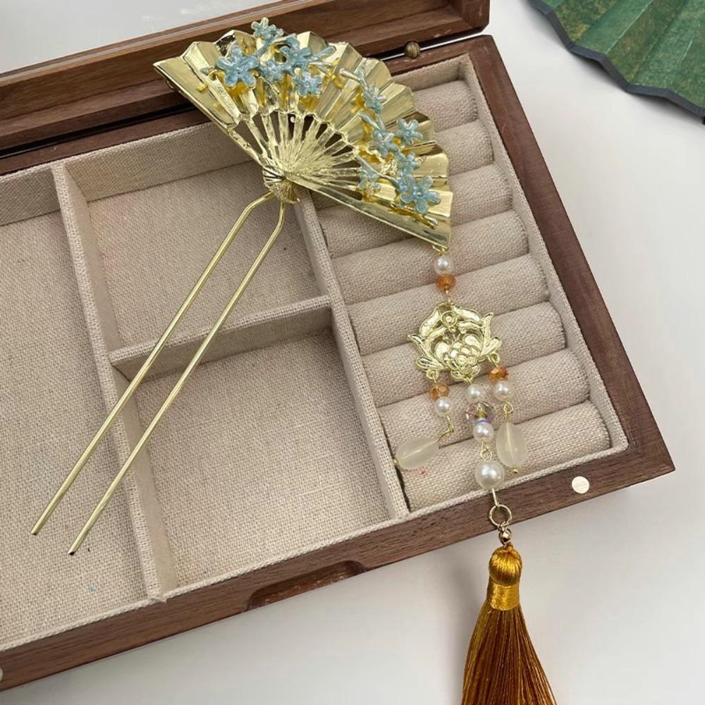 Pearl U Shape Hair Frok Retro Step Shaking Hair Stick Pearl Fringe Hairpin  Hanfu Hair Accessories