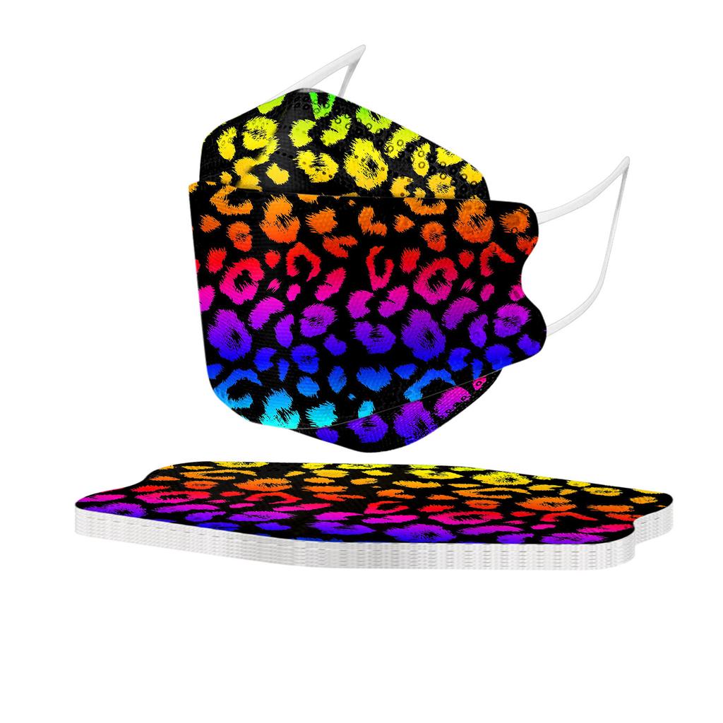 5 шт. унисекс взрослая леопардовая маска для улицы защитная одноразовая маска для лица