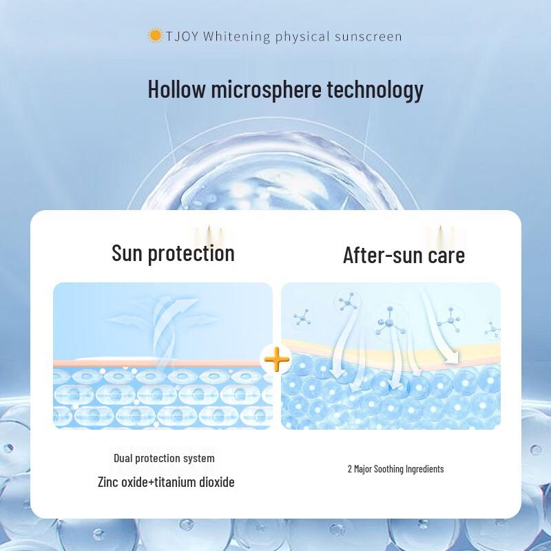 TJOY Отбеливающий физический солнцезащитный крем SPF50+ PA+++