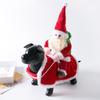 Festive Christmas Dog Costume Santa Outfit With Beard Small To Large Breeds Standing Pose Fun Pet Apparel