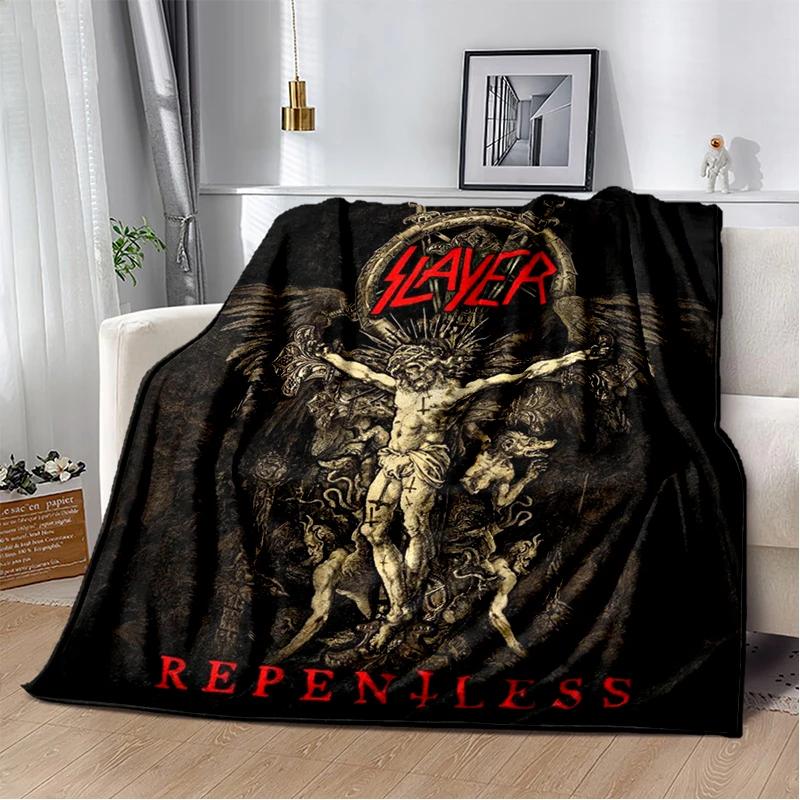 29 Style Slayer Heavy Metal Rcck Band Sign Blanket,Soft Throw Blanket for Home Bedroom Bed Sofa Travel Cover Kid Gift