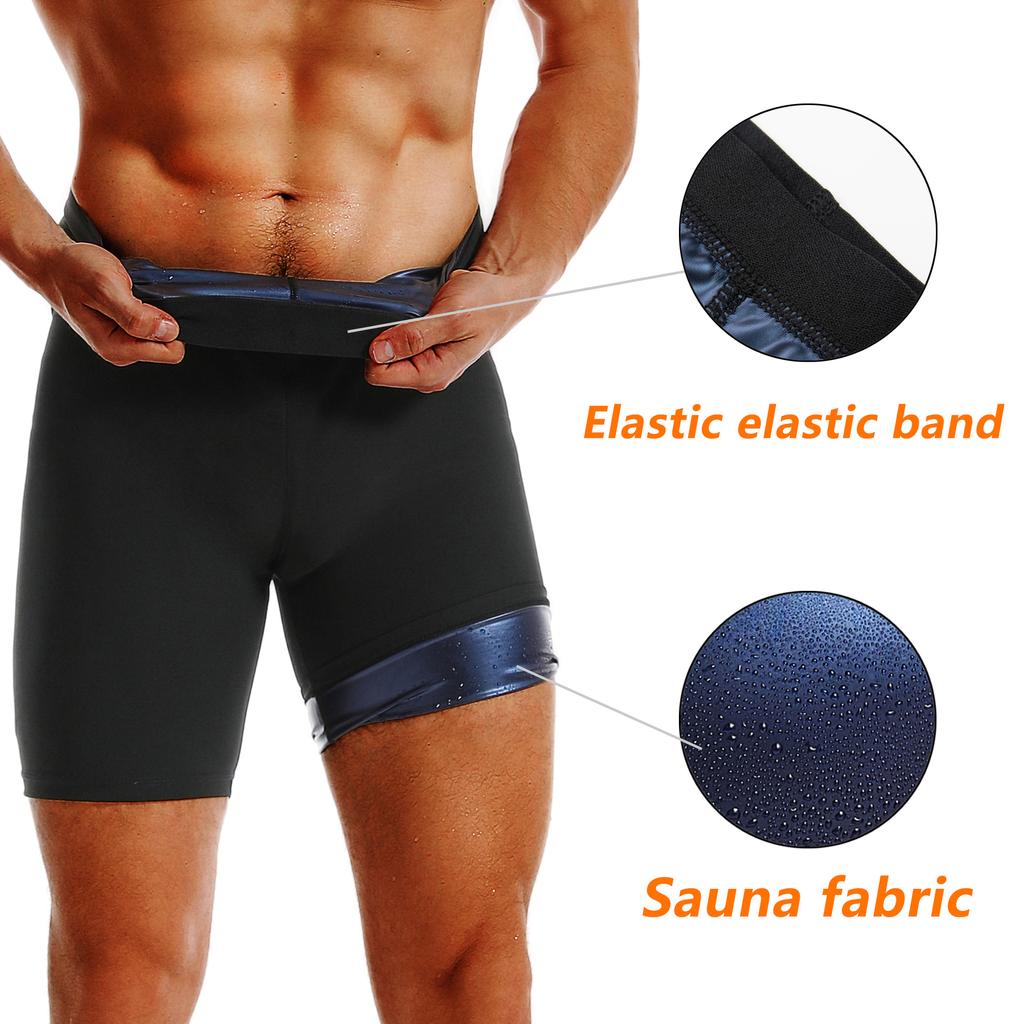 Мужские шорты для сауны, леггинсы для пота, термокапри, брюки-капри, улавливающие тепло, костюм для сауны, шорты для контроля живота, нижнее белье для похудения, трусики для тренировки тела