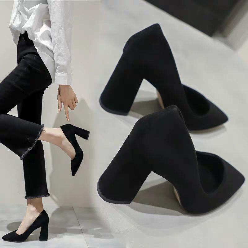 Fashion Women's High Heels Sexy Bride Party Mid Heel Pointed Toe Shallow Mouth High Heel Shoes Women Shoes
