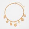 Аксессуары Многоэлементное праздничное ожерелье Ocean Wind с цепочкой на ключицу, подвеской в виде ракушки-звезды, женское ожерелье