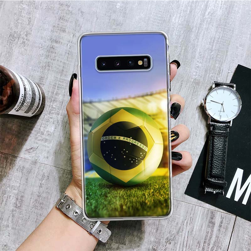 Чехол для телефона с дизайном футбольного мяча для Samsung Galaxy S20 FE S10 Plus S21 S22 Ultra S10E S9 S8 S7 Edge J4 + чехол Fundas