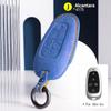 Suede Leather Car Key Case Cover Holder Smart Key Bag For Hyundai Sonata Ioniq 5 Nexo Nx4 Tucson 2022 Sonata 2020 Grandeur Santa