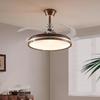 Mid-Century French Style Ceiling Fan with Light for Bedroom, Living Room, Dining Room - Retro, Silent, and Eye-Friendly Design.