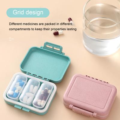 Влагостойкий квадратный надежный съемный утренний и вечерний мини-контейнер для витаминных таблеток, коробка для таблеток