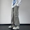 Уличная одежда 2024, весна-лето, повседневные мужские брюки, однотонные легкие брюки-карго в стиле Харадзюку, модные прямые мужские брюки