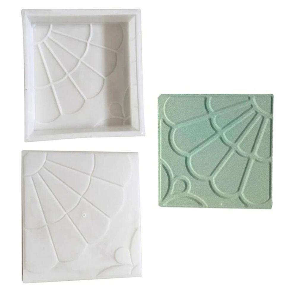 1Pcs Fan-shaped Magnolia Shape Stepping Stone Paver Walkway Brick Mold For Lawn Patio Yard Garden