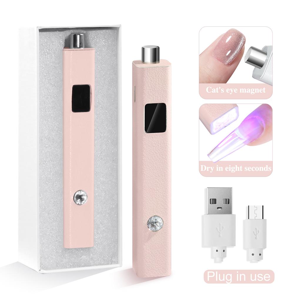 Мини ручная лампа для ногтей 2 в 1, портативная, быстросохнущая, USB, кожаная сушилка для ногтей с магнитом, инструменты для домашней фототерапии, УФ светодиодная лампа для ногтей