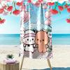 Bubu Dudu Print Beach Towel, Large Soft Quick Dry Towel for Beach Camping Swimming