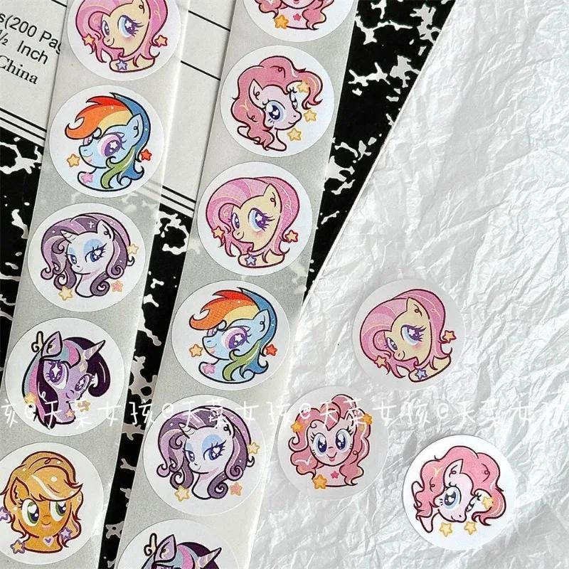 500 шт./Рулон Мультяшные Наклейки My Little Pony Kawaii DIY ПВХ Наклейки для Ноутбука Декор DIY Ноутбук Телефон Дневник Милая Наклейка