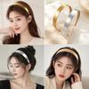 Glossy Leather Headband 3CM Width Simple Headwear Fashionable Face Wash Headband  Party Look
