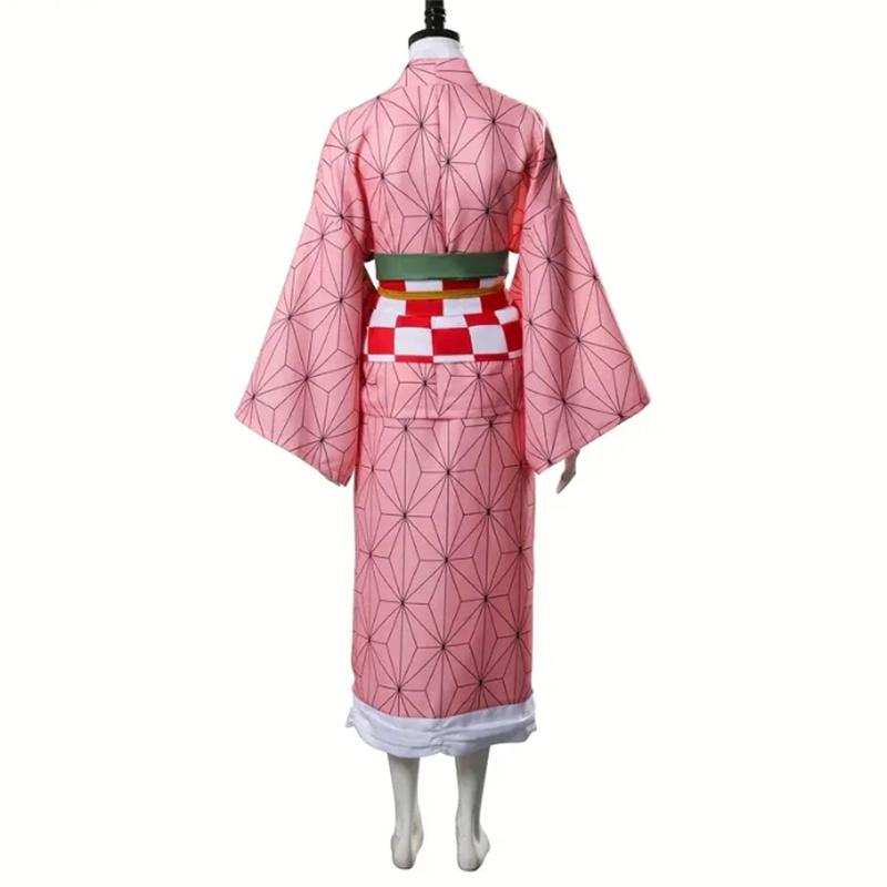 Demon Slayer Kamado Nezuko Косплей Костюм Японский Аниме Карнавал Вечеринка Взрослый Униформа Девушка Хэллоуин Костюм для Детей Дети