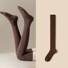 1 Pair Solid Color Women's Socks Thicken Over-Knee Socks Cozy Long Socks Warm Knees and Legs
