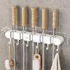 Punch-Free Wall-Mounted Mop and Broom Holder - Bathroom Storage Hook