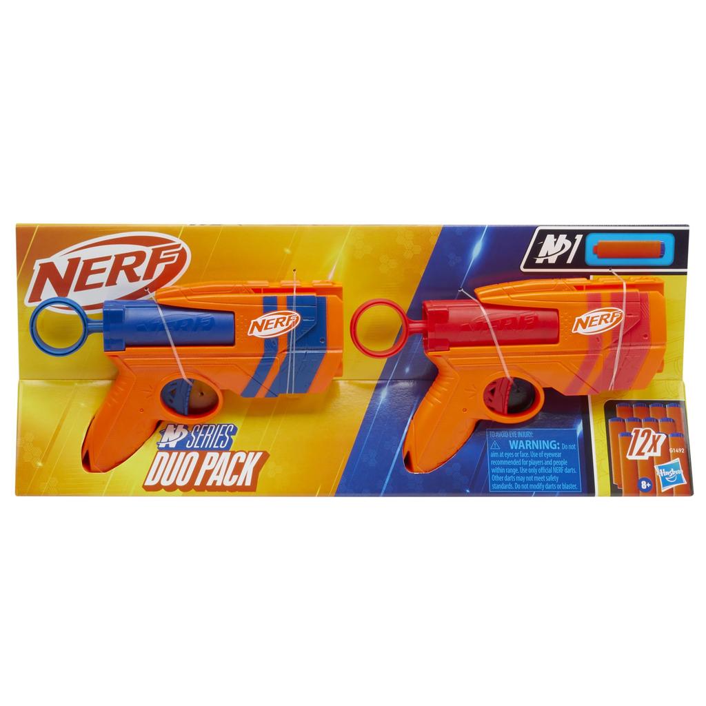 Hasbro Nerf N Series Duo Два 12 Официальный N1 Серия N На открытом воздухе Возрасты Аутентичная Упаковка Бластеры, Снаряды, Совместимый, Детская Игра, 8+, G1492,