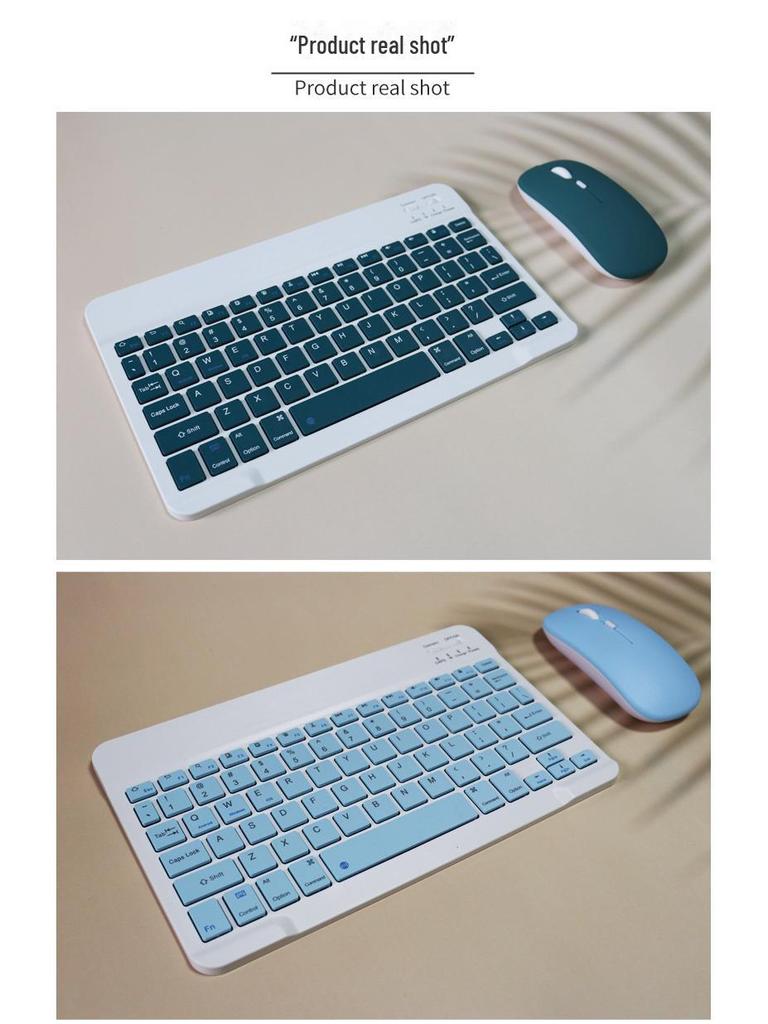 Комплект из магнитной беспроводной клавиатуры и мыши Bluetooth для устройств Apple (iPad, iPhone, Планшет, Компьютер)