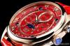 Часы Advanced Moon Phase из натуральной кожи с ремешком с римскими цифрами, водонепроницаемостью 100 м, тахиметром, красным золотом, 300 штук, подарок на день [JMW