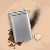 Silver Coffee Storage Canister Moisture Proof Tinplate Box Jar Food Storage Case  Office