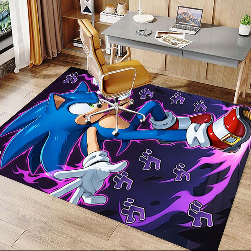 Sonic Adventure Carpet For Playroom Bedroom Living Room Sofa Home Decorkids Game Area Rug Nonslip Floor Mat