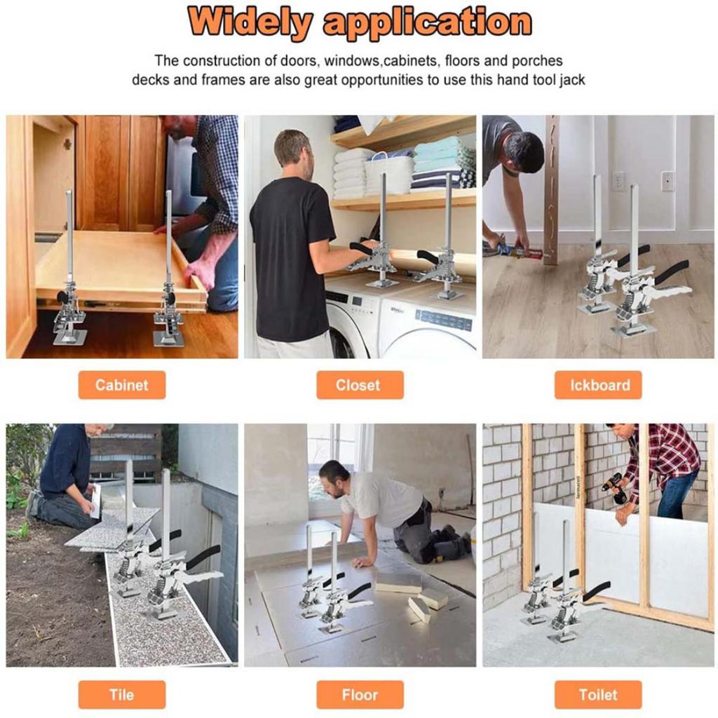 1 шт. Универсальный домкрат для экономии труда — легкий подъемник для досок, прецизионный регулятор плитки, безопасный подъемник для гипсокартона для дверных панелей, универсальный ручной инструмент