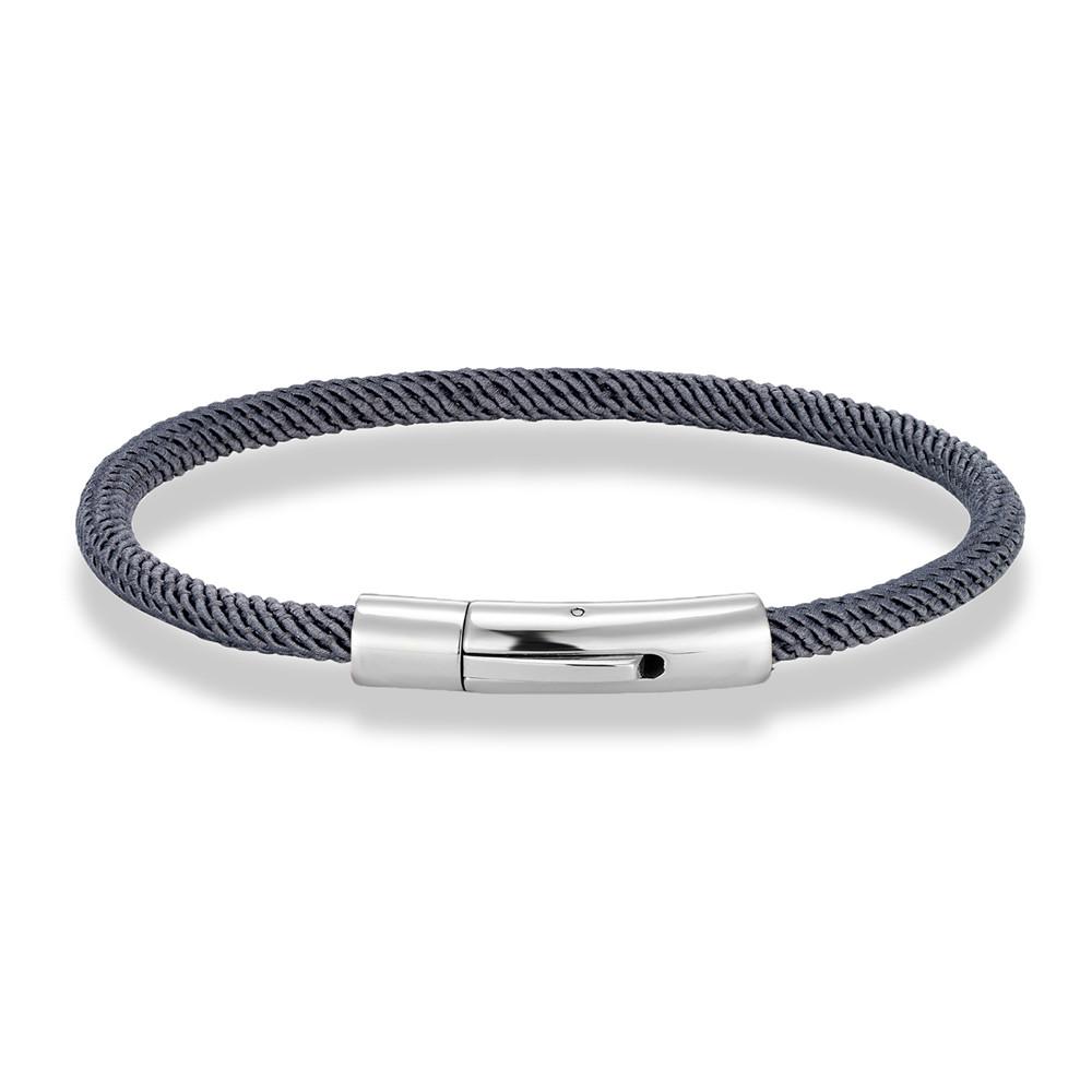 Trendy Men Minimalist Rope Bracelet Outdoor Camping Rescue Emergency Rope Bracelet For Women Stainless Steel Snap Clasp