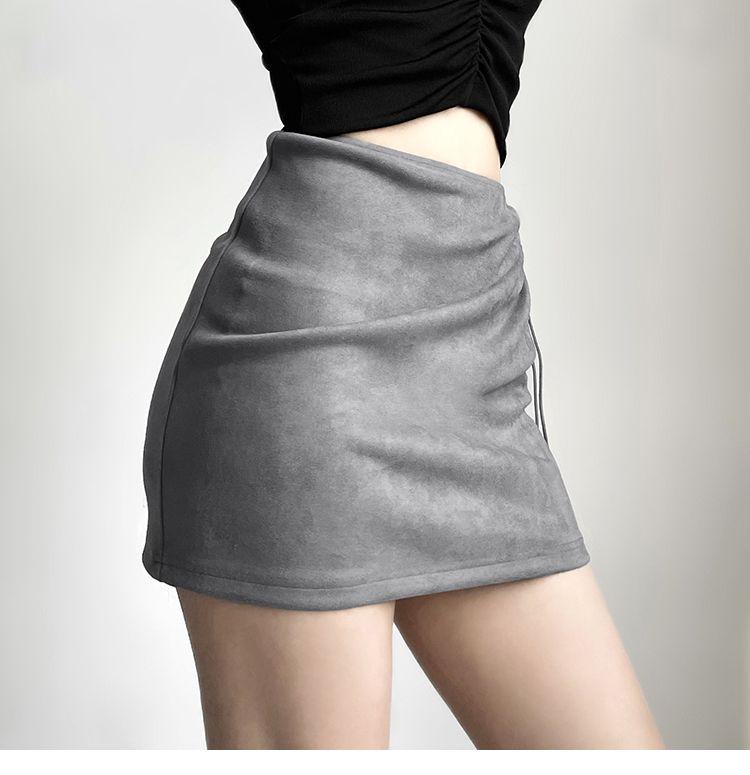 Мини-юбка на шнурке для женщин Y2k Одежда облегающая Falda серая плиссированная тонкая юбка