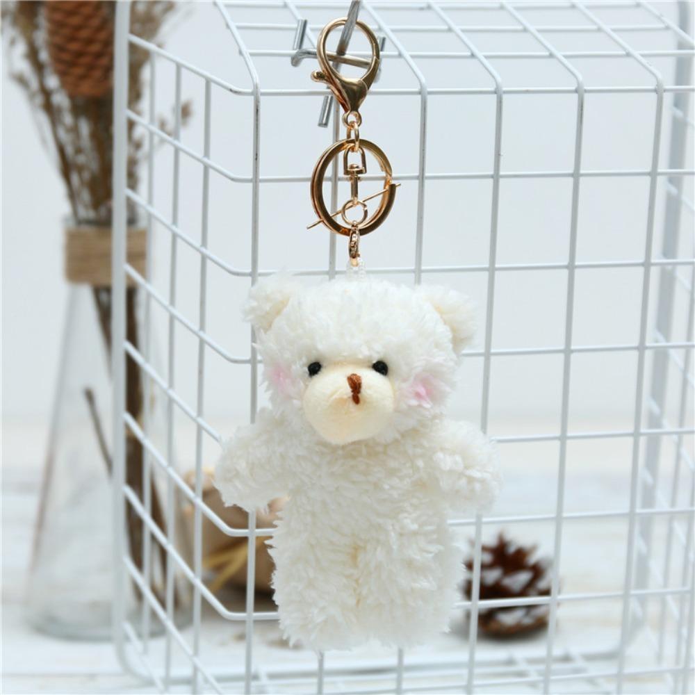 New Kawaii Teddy Bear Keychain Trinket Animal Rabbit Pendant Keychain Accessories 11-13cm Key Ring