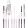 Набор из 10 художественных кистей, набор кистей для рисования, великолепный для холста, акварели и ткани, акриловой живописи для детей и взрослых