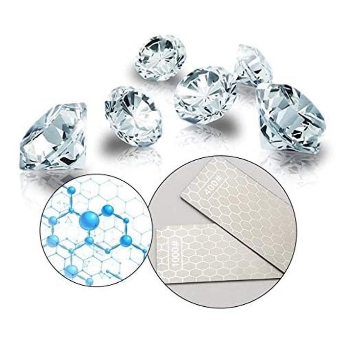 [MOPCONY] Diamond Whetstone #400/#1000 - 2-Piece Set with Microfiber Towel
