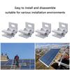 4pcs Solar Panel Mounting Clamps High Efficiency Clamps Corrosion Resistant Easy Installation Clamps for Roof Ground Use