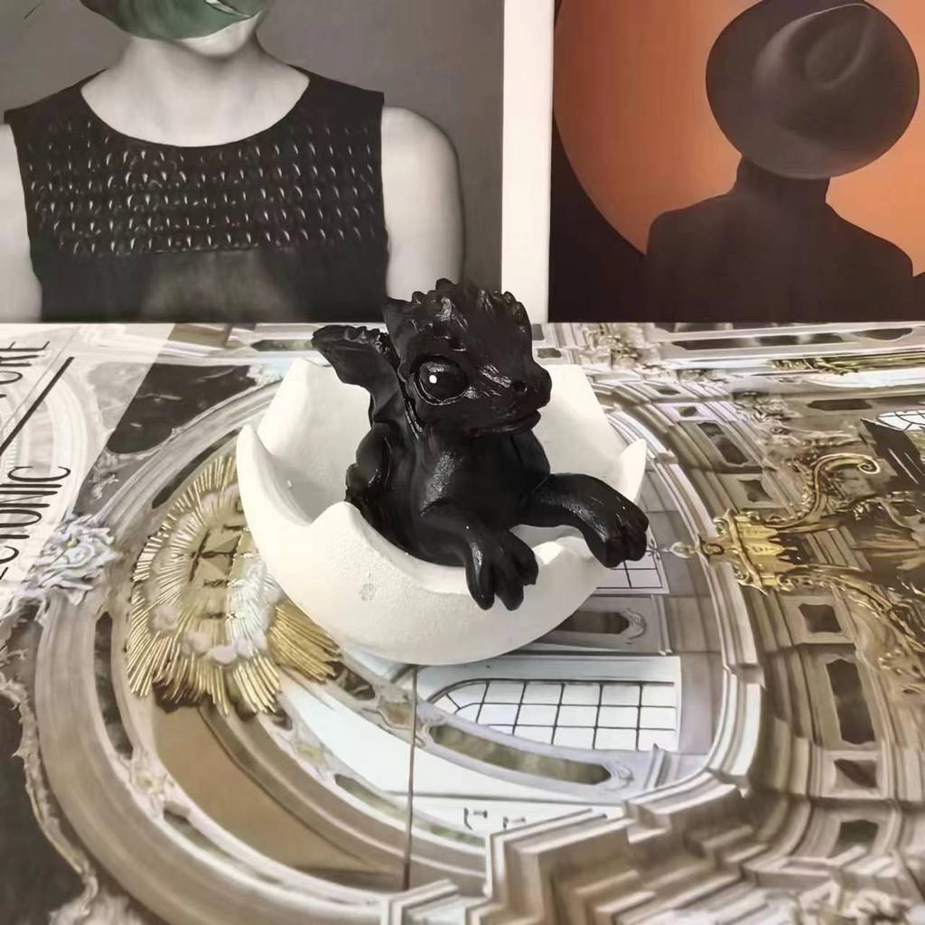 Милый Детеныш Дракона Вылупляющийся Яичная Скорлупа Декоративная Полимерная Поделка Для Современного Домашнего Декора