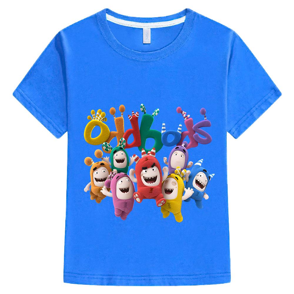 Милая футболка с аниме Oddbods, удобная детская футболка из 100% хлопка, футболка с короткими рукавами для мальчиков и девочек, футболки с кавайным принтом