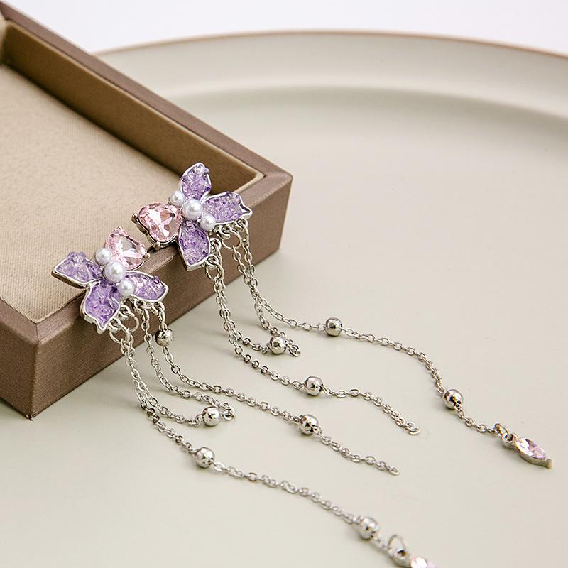 ZAKOL Новые Элегантные Геометрические Серьги-подвески с Кристаллами в форме Сердца для Женщин Милые Нежные Циркониевые Вечерние Pendientes Zircon