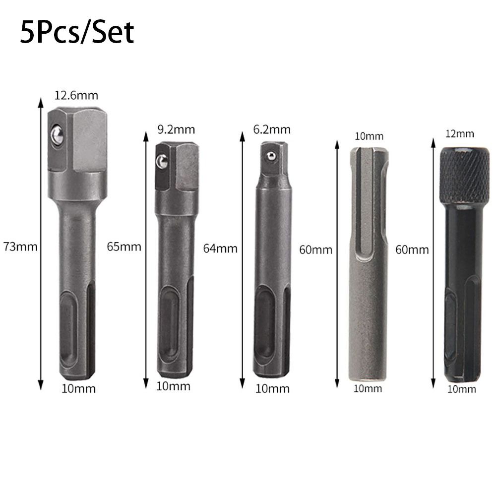 5 шт./набор Адаптеры патрона Набор адаптеров SDS-Plus с гнездом Насадка-гнездо Удлинитель Сверло