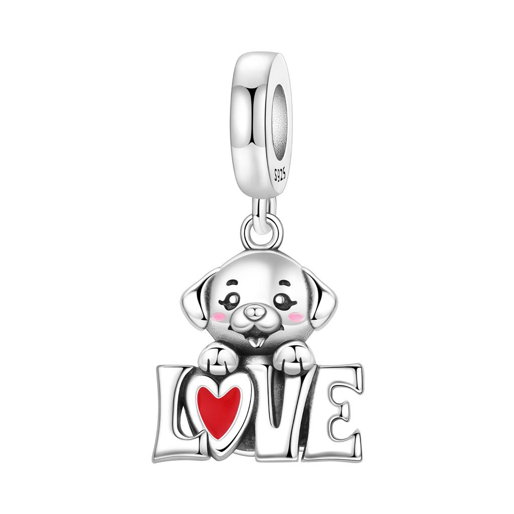 Orstarry 925 Silver Little Bear Pendant Beads Charm Bracelet Jewelry DIY Gifts for Party Animal Lovers