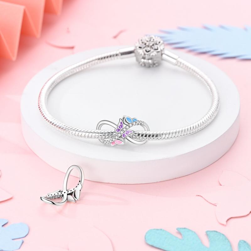 Классическая медная бабочка подсолнух перо морская звезда луна вечность бесконечность шармы бусины подходят для браслета 3 мм DIY ювелирные изделия