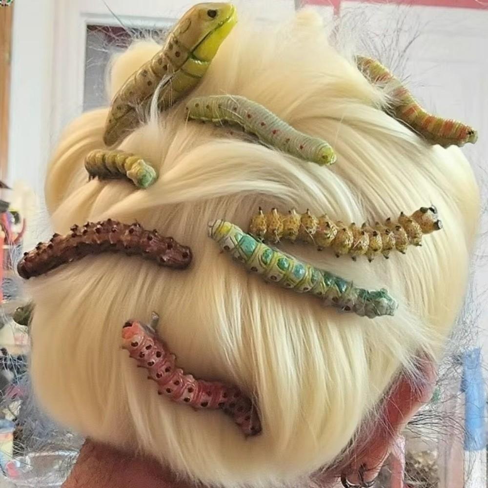 6/12Pcs Realistic Crawl Insect Hairpins Prank Halloween Hair Claw Durable Girl Scary Headwear Kids