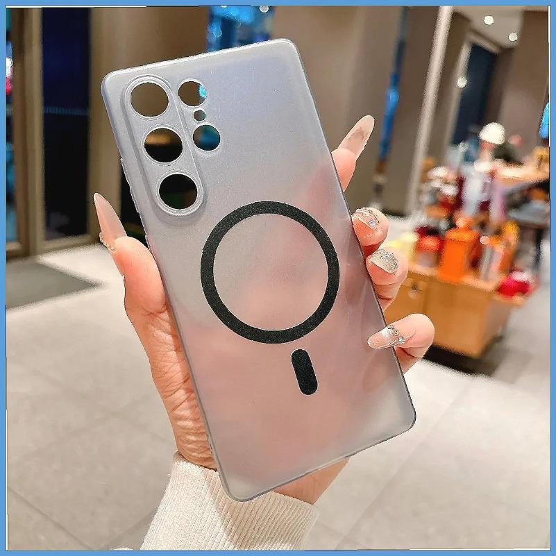 Мягкий ультратонкий матовый TPU чехол для Magsafe для Samsung Galaxy S26 Ultra S25 S24 Plus S23 Ultra Чехол для беспроводной зарядки