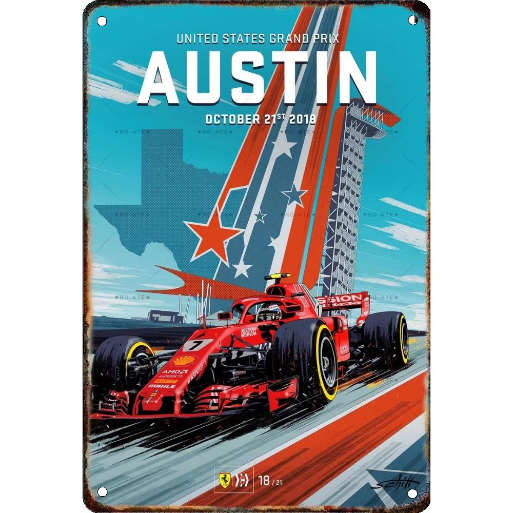 Винтажный постер гонки болидов Формулы, Домашний гараж, Клуб, Современное настенное искусство, Декоративная панель, Фреска, Эстетика