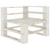 Day and Night - Day and Night White Wooden Garden Pallet Corner Sofa