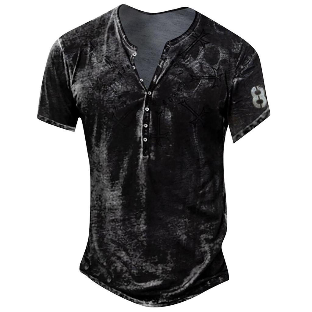 Мужские футболки с коротким рукавом в стиле панк с 3D принтом, забавные летние повседневные винтажные топы, футболки