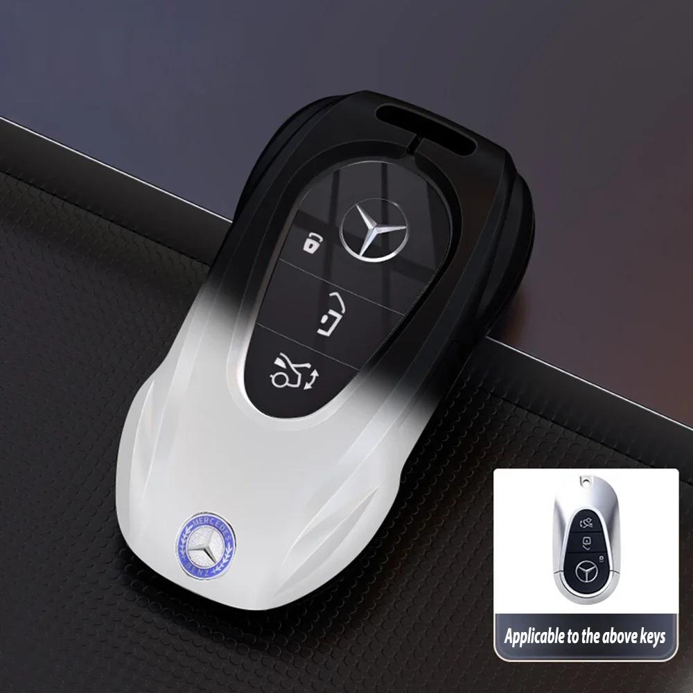 C200 E200 New 2025 For Mercedes Benz Fashion Ziny Alloy Car Key Case Cover Shell for Mercedes Benz AMG A B C E S Class W204 W205