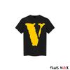 Желтая футболка с логотипом VLONE