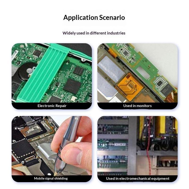 20-метровая двусторонняя проводящая тканевая лента, ширина 5 мм ~ 50 мм, односторонняя, для экранирования ЭМИ от ноутбуков, мобильных телефонов, ЖК-дисплеев, клейкая лента