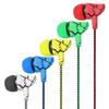 2018 New Sport Earphone Headset Super Bass 3.5mm Earphone Wired Crack Headset Button with Mic Handsfree Earphone for Samsung MP3 MP4