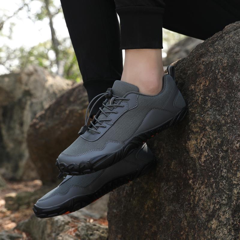 Дышащие сетчатые походные кроссовки мужские женские босиком уличные кроссовки противоскользящие треккинговые кемпинговые спортивные туфли эластичные кроссовки для ходьбы