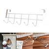 White Over The Door 5 Hooks Hanger Secure Strong Metal Hook Storage Holder